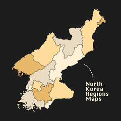 Illustration Maps of North Korea