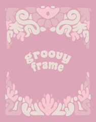 Abstract Floral Groovy Frame
