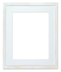 Poster Mockup with White Wood Frame and White Matte