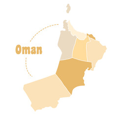 Oman Map Illustration