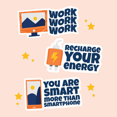 Positive Vibes Sticker About Work