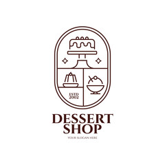  Vintage Dessert Logo Template