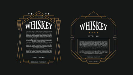 Elegant Whiskey bottle Label Template