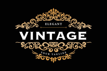 Elegant Floral Vintage Logo Template