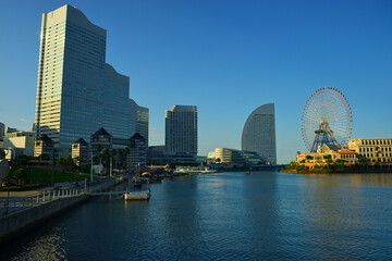 Fototapeta na wymiar 神奈川県横浜市みなとみらいの風景