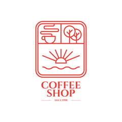 minimalist coffee shop logo