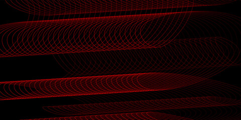 Abstract black background with red lines