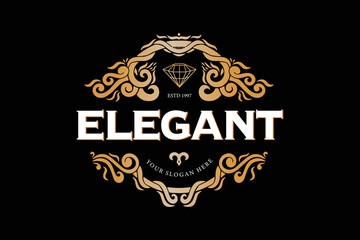 Elegant Diamond Jewelry Logo template