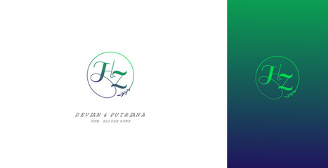 Wedding Logo Initial HZ Logo Design Vector