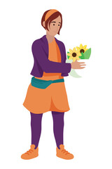 beautiful florist woman