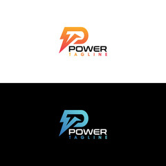 modern power Electrical logo icon vector isolated