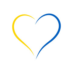 Ukrainian flag heart