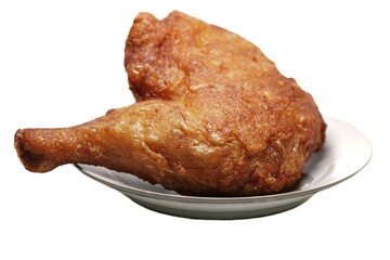 fried chicken legs in white plate
