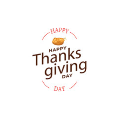 Happy thanksgiving day with thanksgiving concept