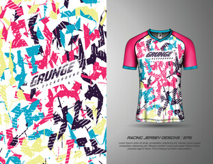 Tshirt sport grunge background for extreme jersey team, racing, cycling, football, gaming, backdrop, wallpaper.