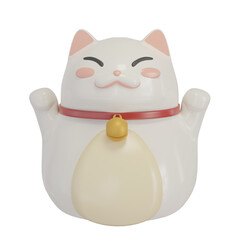 3D Rendering Cat Lucky