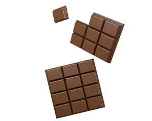 3D Rendering chocolate bar