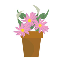 colored flowerpot illustration