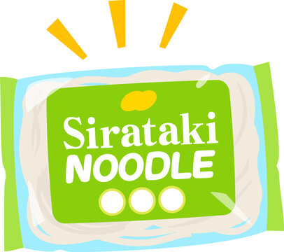 袋入りのしらたき麺、しらたきパスタ