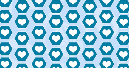 Image of heart icons over medical icons