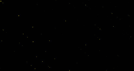 Image of gold stars falling on black background