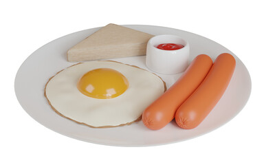 3d rendering Breakfast