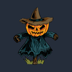 Halloween graphic illustration vector art t-shirt design