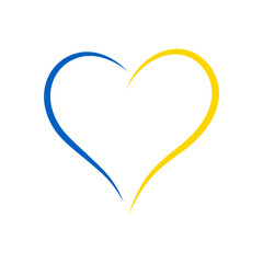 Ukrainian flag heart
