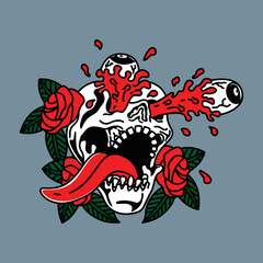 Butterfly and flower graphic illustration vector art t-shirt design