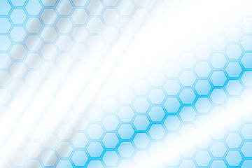 Abstract geometric blue color background with geometric hexagonal shape. Vector, illustration.