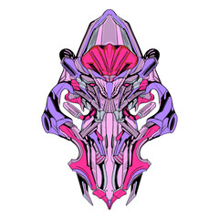 Illustration decal mecha abstract for sticker sport and poster