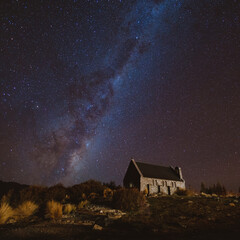 Milky way sky at Church of the Good Shepard