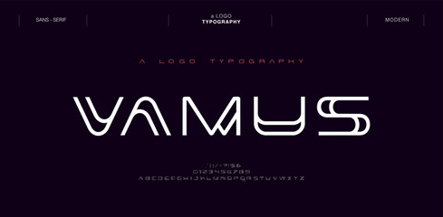 Creative modern technology alphabet fonts. Abstract typography urban sport, techno , fashion, digital, future creative logo font. vector illustration - 529751477