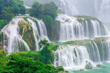 Stunning view at Detian waterfalls in Guangxi province China