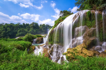 Stunning view at Detian waterfalls in Guangxi province China