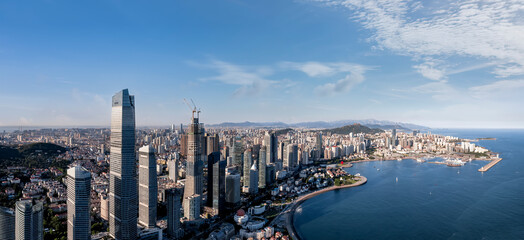 Obraz premium Aerial photography of China's modern urban architectural landscape