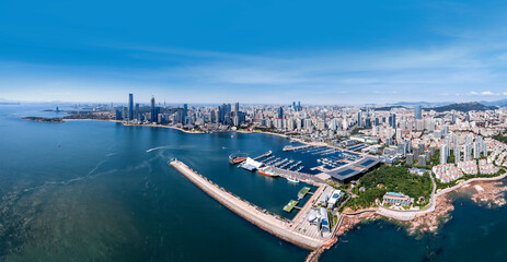 Obraz premium Aerial photography of China's modern urban architectural landscape