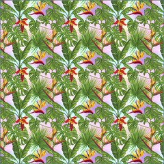 Illustration Seamless pattern tropical wallpaper 
