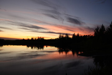 Obraz premium Final Sunset Glow, Pylypow Wetlands, Edmonton, Alberta