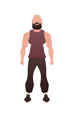 Man in full growth.   Cartoon style.