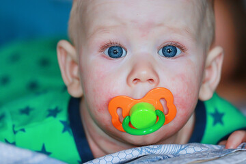 baby newborn with pacifier cute baby