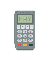 Cash Register vector flat material design