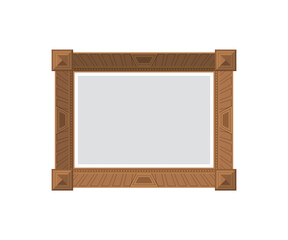 Empty retro frame.   Flat style.