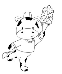 Cute cow outline 