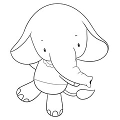 Cute elephant outline 