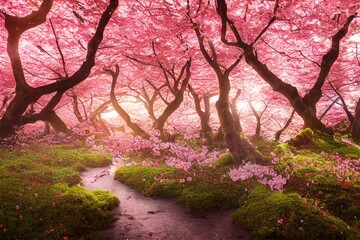 Cherry Blossom Forest