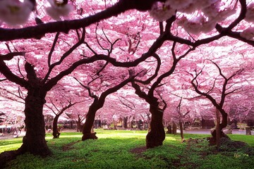 Fototapeta premium Cherry Blossom Forest