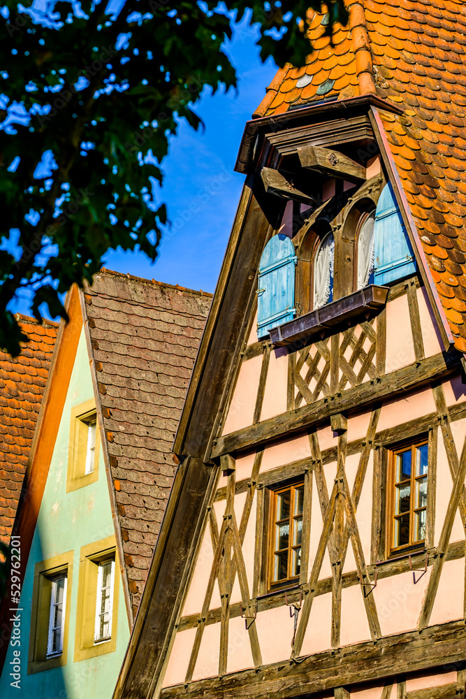 Wall mural typical half timbered facade