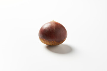 栗を白背景で