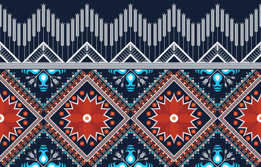 Abstract geometric ethnic native aztec pattern African Indian style seamless oriental traditional Design for fabric, curtain, background, carpet, wallpaper, clothing, wrapping, batik, textile Vector